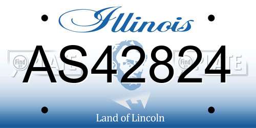 AS42824 Illinois License Plate