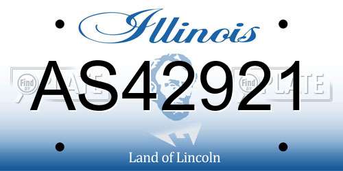 AS42921 Illinois License Plate