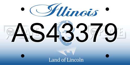 AS43379 Illinois License Plate