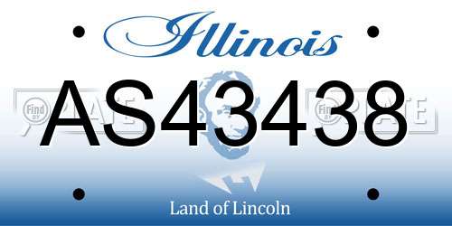 AS43438 Illinois License Plate