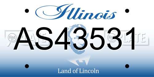 AS43531 Illinois License Plate