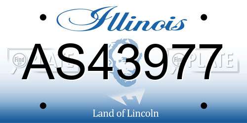 AS43977 Illinois License Plate