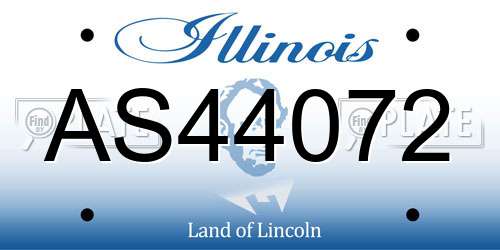 AS44072 Illinois License Plate