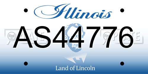 AS44776 Illinois License Plate
