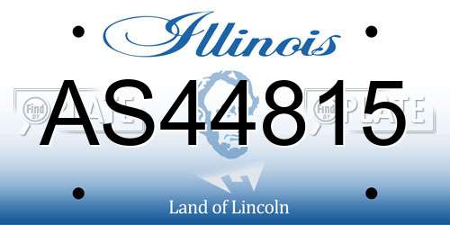 AS44815 Illinois License Plate