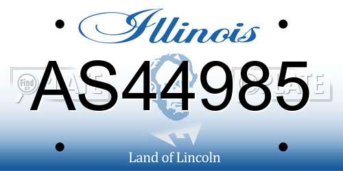 AS44985 Illinois License Plate