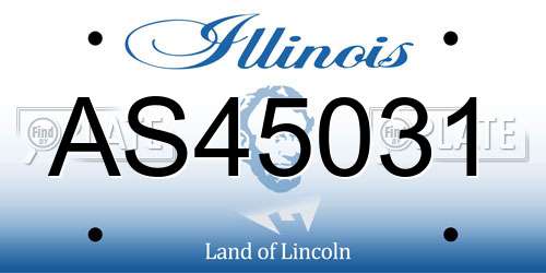 AS45031 Illinois License Plate