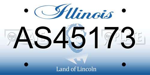 AS45173 Illinois License Plate