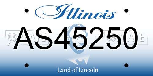 AS45250 Illinois License Plate