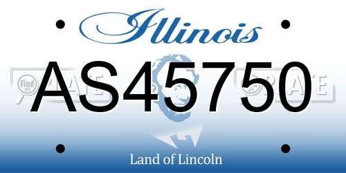 AS45750 Illinois License Plate