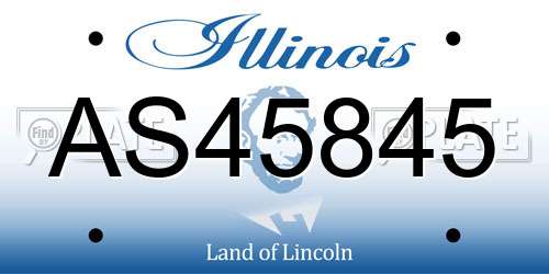 AS45845 Illinois License Plate