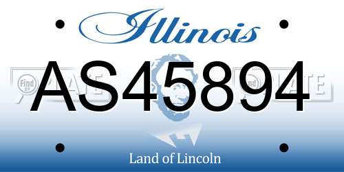 AS45894 Illinois License Plate