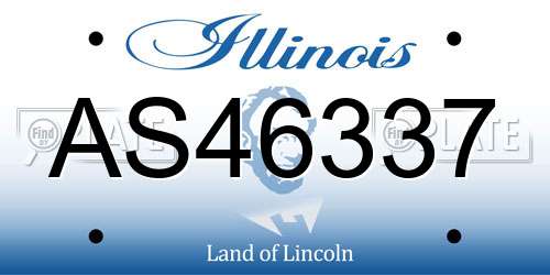 AS46337 Illinois License Plate