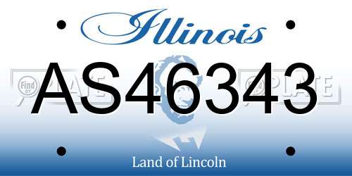 AS46343 Illinois License Plate
