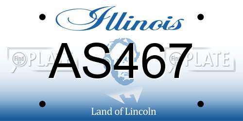 AS467 Illinois License Plate