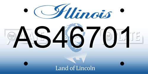 AS46701 Illinois License Plate