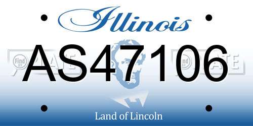 AS47106 Illinois License Plate
