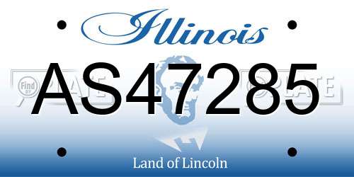 AS47285 Illinois License Plate