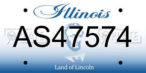 AS47574 Illinois License Plate