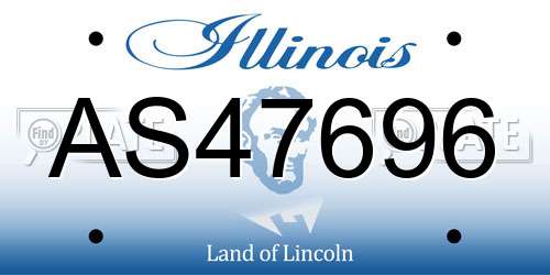 AS47696 Illinois License Plate