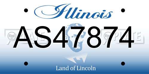 AS47874 Illinois License Plate