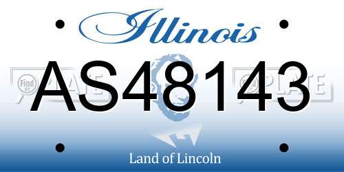 AS48143 Illinois License Plate