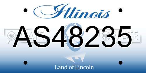 AS48235 Illinois License Plate