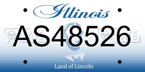 AS48526 Illinois License Plate