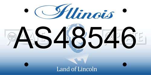 AS48546 Illinois License Plate