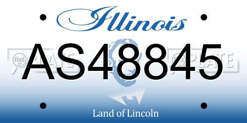 AS48845 Illinois License Plate