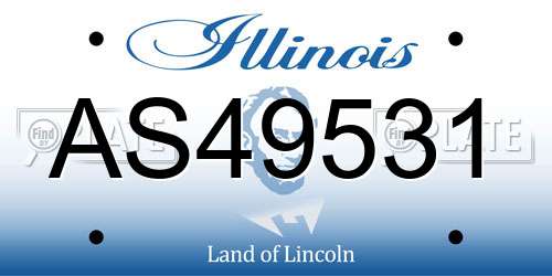 AS49531 Illinois License Plate