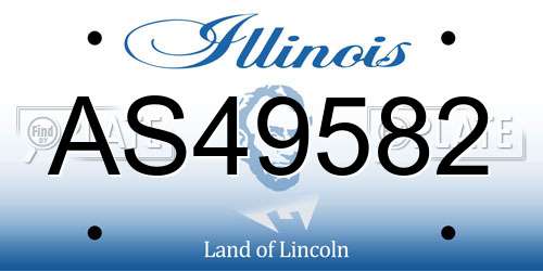 AS49582 Illinois License Plate