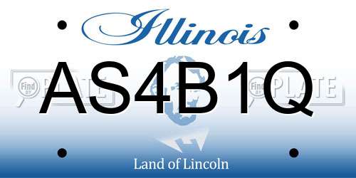AS4B1Q Illinois License Plate
