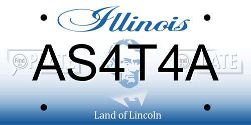 AS4T4A Illinois License Plate