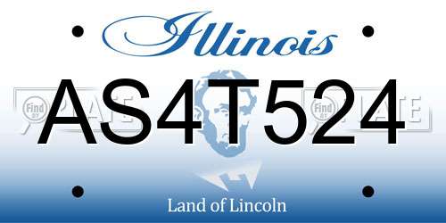 AS4T524 Illinois License Plate