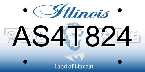 AS4T824 Illinois License Plate