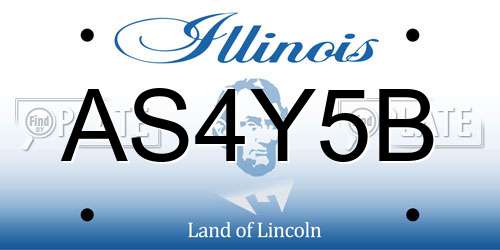 AS4Y5B Illinois License Plate