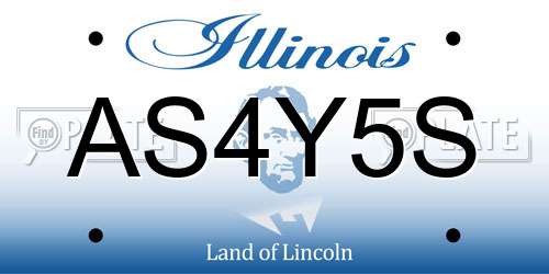 AS4Y5S Illinois License Plate