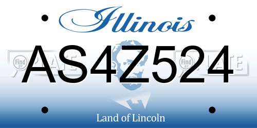 AS4Z524 Illinois License Plate