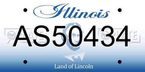 AS50434 Illinois License Plate