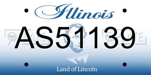 AS51139 Illinois License Plate