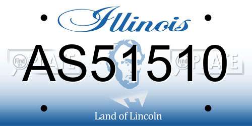 AS51510 Illinois License Plate