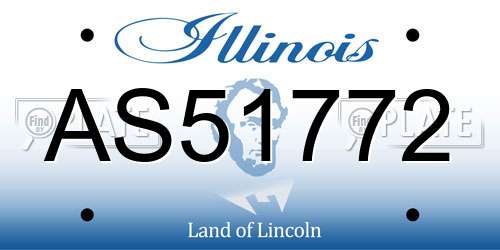 AS51772 Illinois License Plate