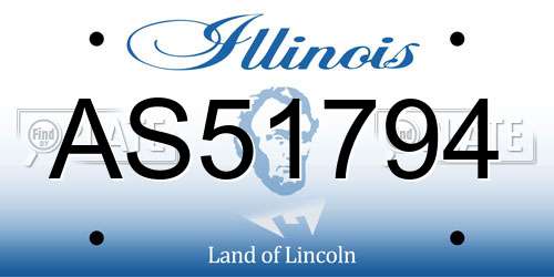 AS51794 Illinois License Plate