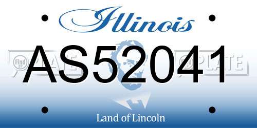 AS52041 Illinois License Plate