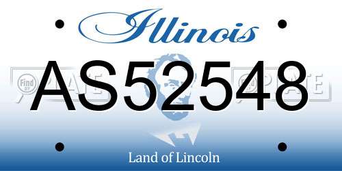 AS52548 Illinois License Plate