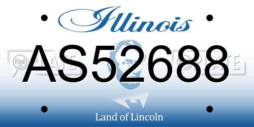 AS52688 Illinois License Plate