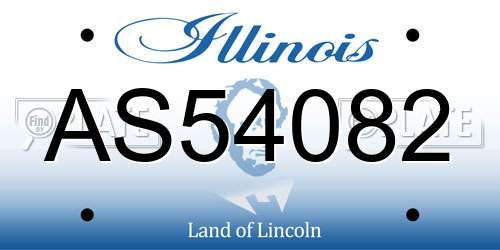 AS54082 Illinois License Plate