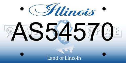 AS54570 Illinois License Plate