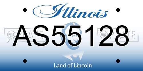 AS55128 Illinois License Plate